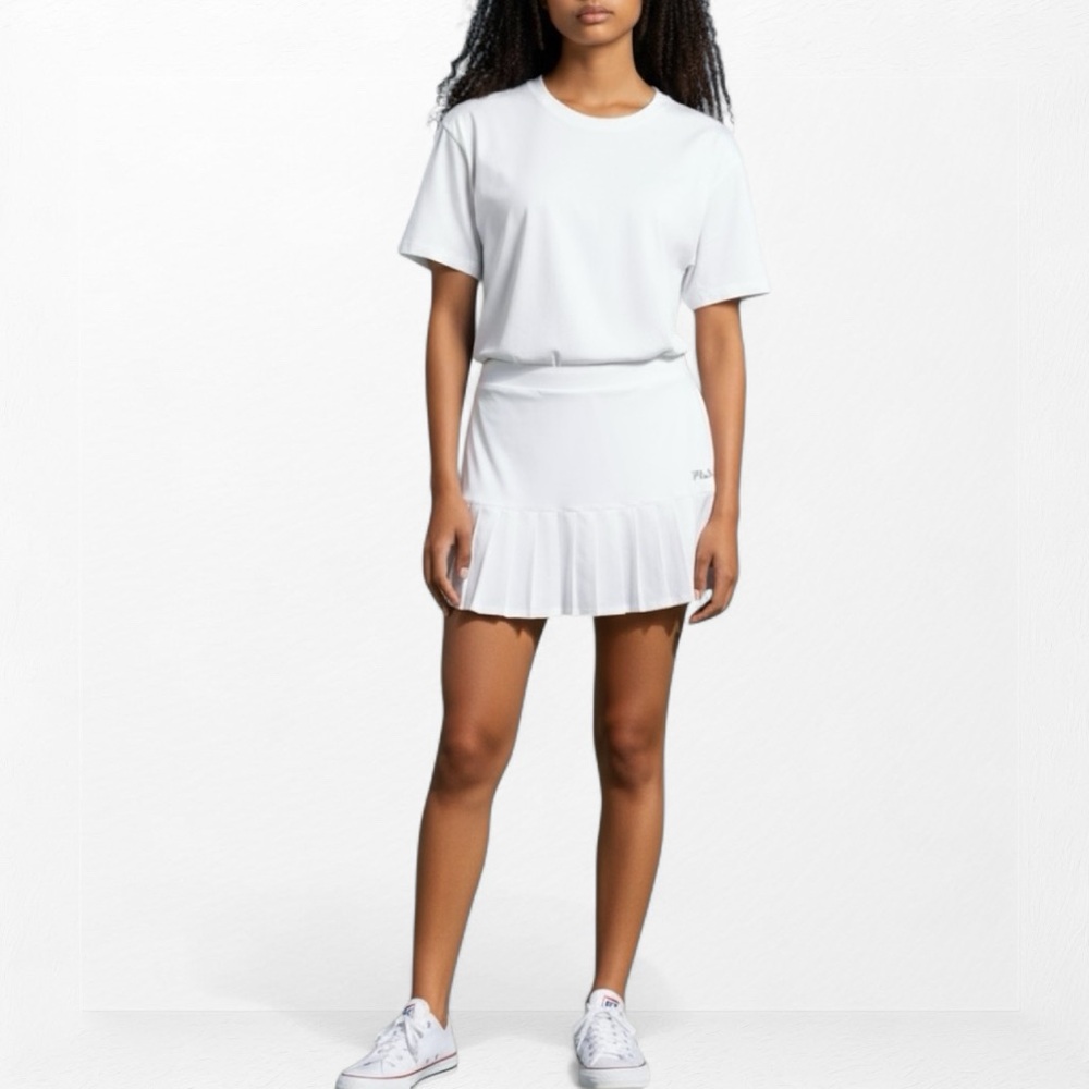 FILA White Pleated Skort Size Large NWOT - Picture 2 of 11